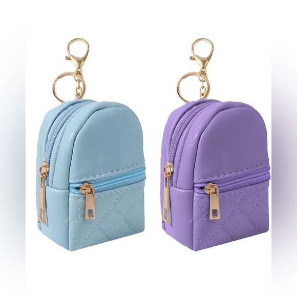 Accessories | Mini Backpack Keychain With Gold Accents Only Purple And ...